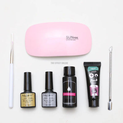 Set 15ml Nail Glue Slip Solution Base &Top Coat UV Nail Lamp Nail Molds , Poly Gel Nail Extension
