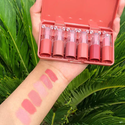 Color Castle Pack Of 6 Bear Shape Matte Lipstick