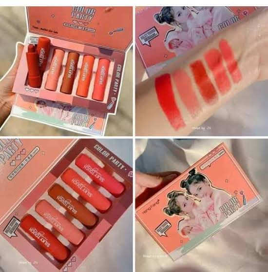 Hengfang Color Party Lipstick Pack (Set of 5)