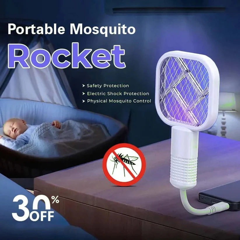 Mini Portable USB Mosquito Racket with UV light