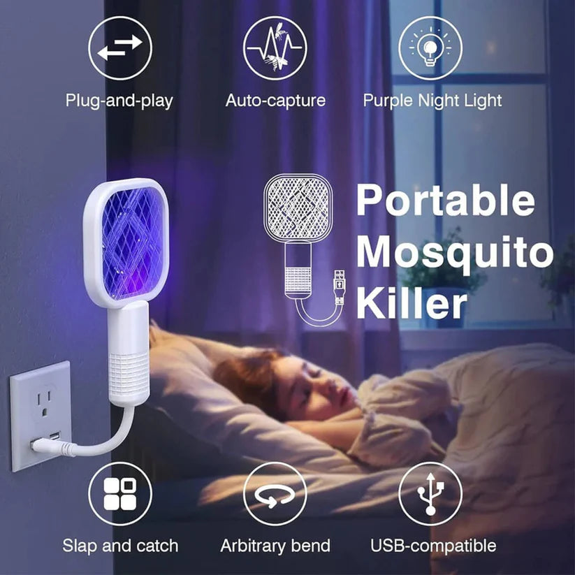 Mini Portable USB Mosquito Racket with UV light