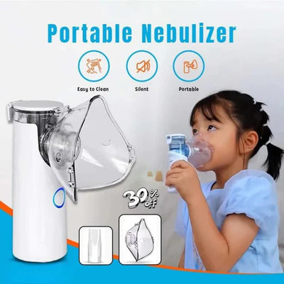 Mini Portable Mesh Nebulizer Machine for Kids & Adults | Handheld Inhaler for Home & Travel